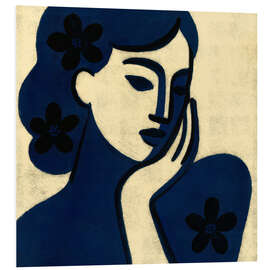 Hartschaumbild Die Schönheit in Blau