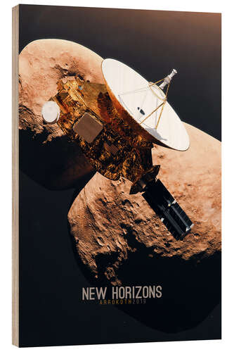 Tableau en bois New Horizons - Arrokoth 2019