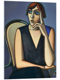 Tableau en verre acrylique Portrait of Tusnelda Sanders, 1928 - Vilhelm Lundstrøm