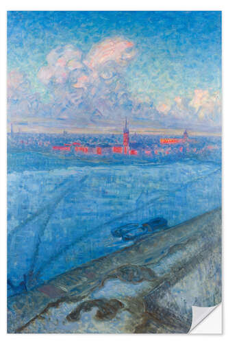 Wall sticker The City at Sunset, 1897