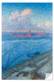 Wall sticker The City at Sunset, 1897 - Eugène Jansson