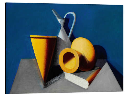 Alumiinitaulu Still life with jugs, vase and book copy