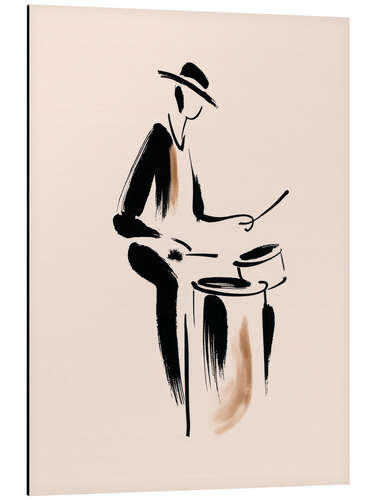 Aluminium print The drummer