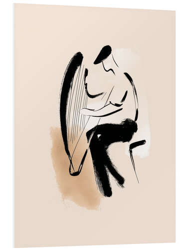 Foam board print The Harpist