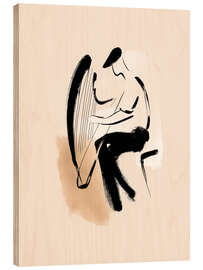Quadro de madeira The Harpist