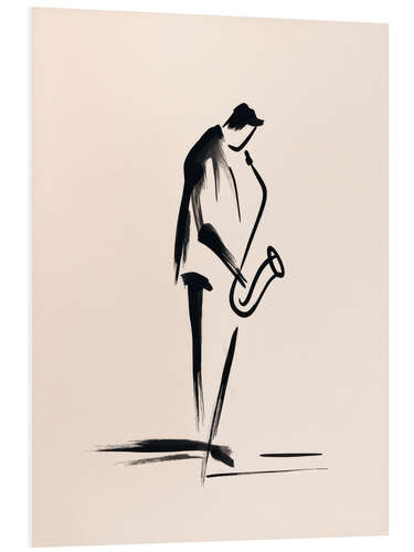 Hartschaumbild Der Saxophonist