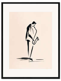 Gerahmter Kunstdruck Der Saxophonist