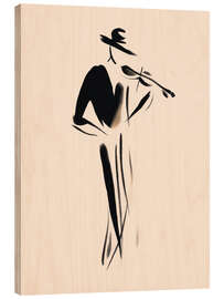 Quadro de madeira The violinist