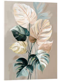 Acrylglasbild Pastell Monstera