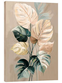 Obraz na drewnie Pastel Monstera - DejaReve