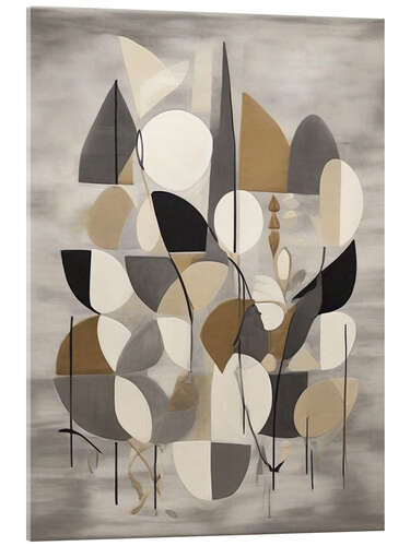 Acrylic print Geometric Japandi Abstract