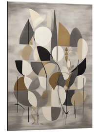 Alubild Geometrisches Japandi-Abstrakt - Dani Jay Designs