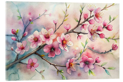 Quadro em acrílico Almond trees in bloom