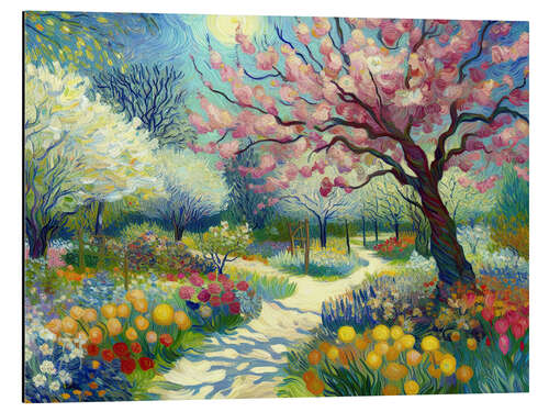 Alubild Landschaft im Van Gogh-Stil