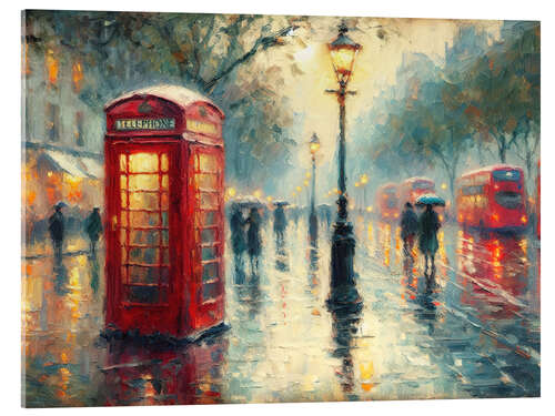 Acrylglasbild Klassische Telefonzelle von London