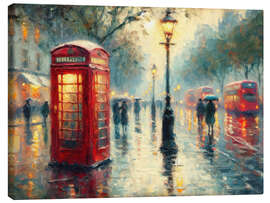 Lienzo The Classic Red Telephone Box of London - nobelart