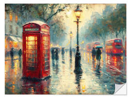 Wandsticker Klassische Telefonzelle von London