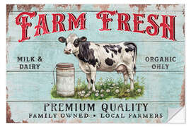 Autocolante decorativo Farm Fresh Organic Milk And Dairy - Pineapple Licensing