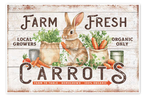 Póster Farm Fresh Carrots