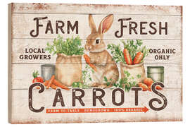 Wood print Farm Fresh Carrots - Pineapple Licensing