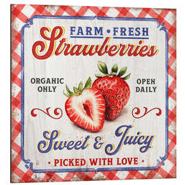 Tableau en aluminium Farm Fresh Strawberries - Pineapple Licensing