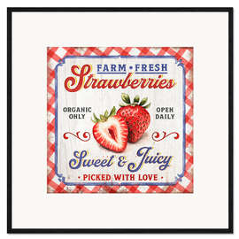 Gerahmter Kunstdruck Farm Fresh Strawberries