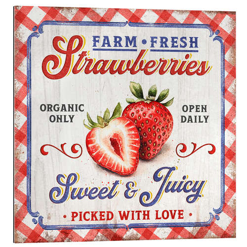 Stampa su plexi-alluminio Farm Fresh Strawberries