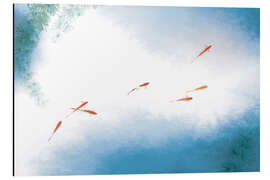 Alubild Ein Fischschwarm