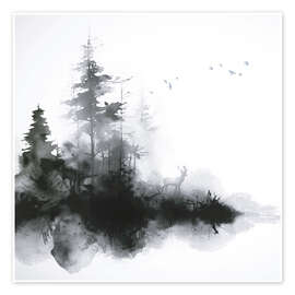 Billede Morning Atmosphere at the Edge of the Forest
