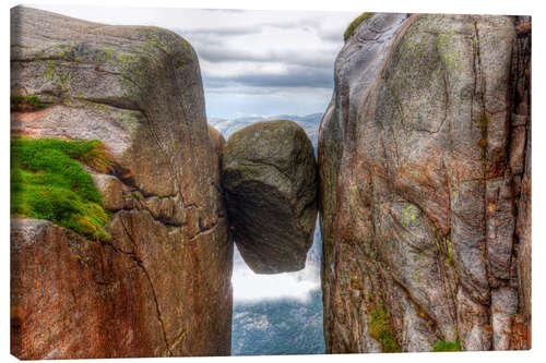 Canvas print Kjerag Rock Plateau, Norway