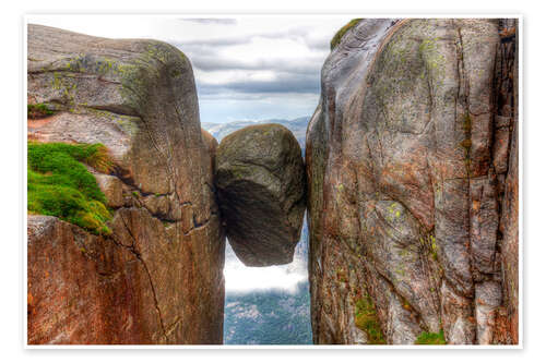 Poster Felsplateau Kjerag, Norwegen