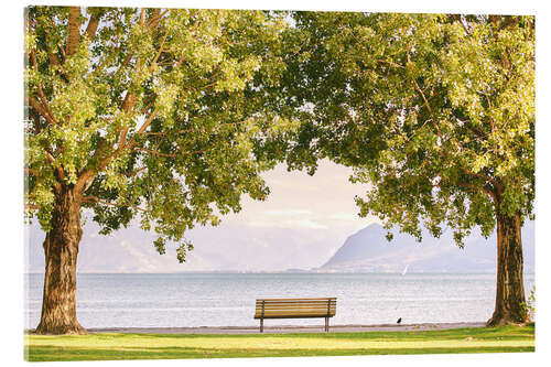 Acrylic print Montreux, on Lake Geneva, Switzerland