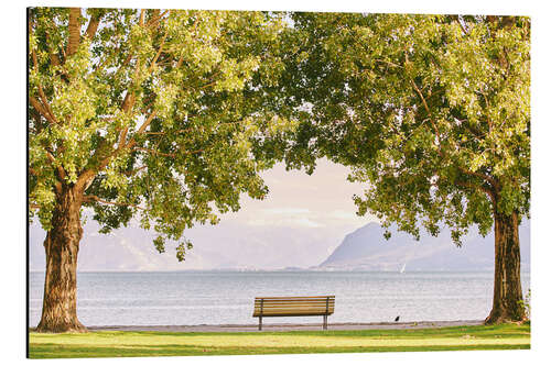 Quadro em alumínio Montreux, on Lake Geneva, Switzerland