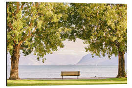 Quadro em alumínio Montreux, on Lake Geneva, Switzerland