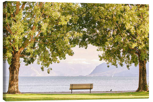 Canvas print Montreux, on Lake Geneva, Switzerland