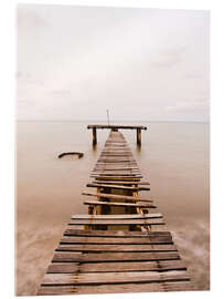 Obraz na szkle akrylowym Wooden walkway to the sea
