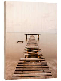 Cuadro de madera Wooden walkway to the sea
