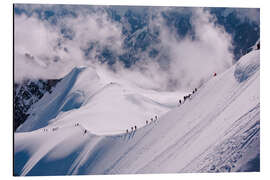 Alubild Seilschaft auf dem Mont Blanc