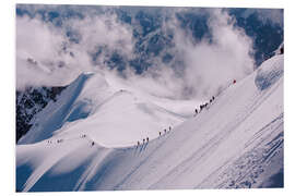 Hartschaumbild Seilschaft auf dem Mont Blanc