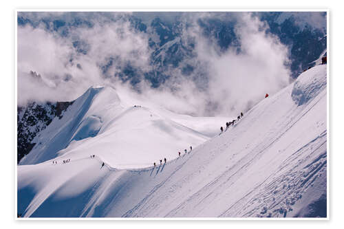 Poster Seilschaft auf dem Mont Blanc