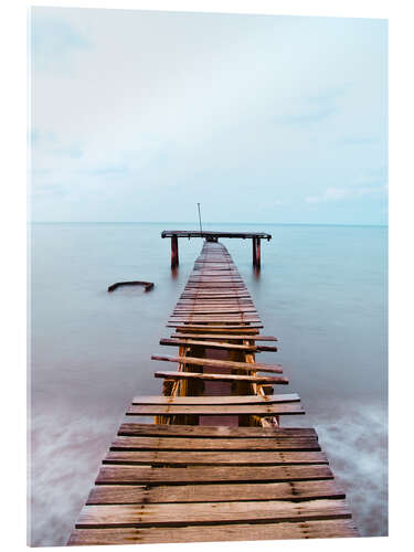 Obraz na szkle akrylowym Abandoned Jetty Into the Sea