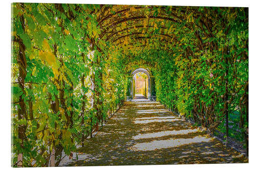 Acrylic print Green Romantic Arcade