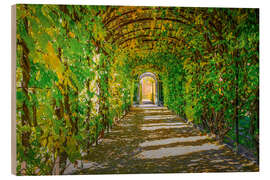 Wood print Green Romantic Arcade