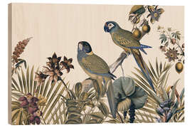 Cuadro de madera Jungle Vibes Parrots Island - Andrea Haase