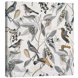 Canvas print Nostalgic Magnolia Birds - Andrea Haase