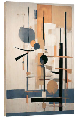 Cuadro de madera Geometric Balance