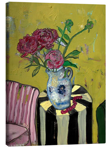 Canvas print Flowers on table