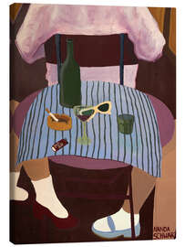Leinwandbild Girls Talk - Nanda Schwarz