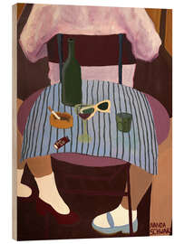 Tableau en bois Girls Talk - Nanda Schwarz