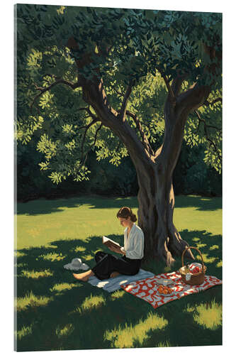 Acrylic print Reading a Book
